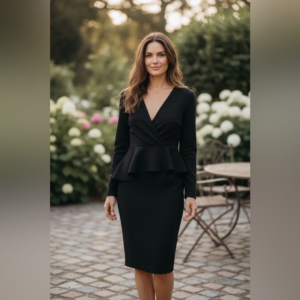 Black Halo Black LBD Jacquelyn Sheath Dress Size 2